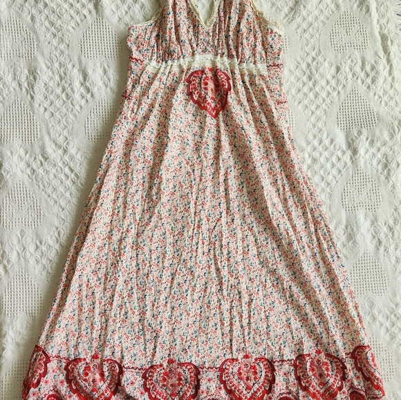 Johnny Was Los Angeles Bohemian Boho Embroidered Dress Medium Lined - Picture 2 of 16